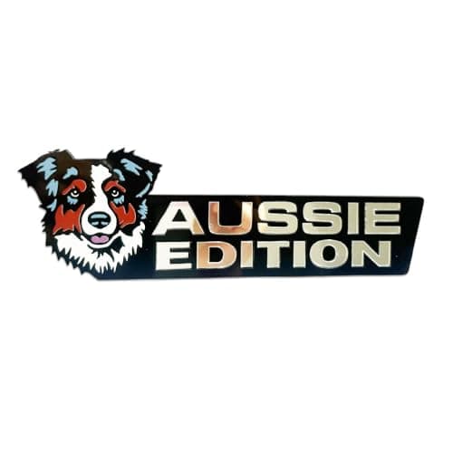 Dog Edition Car Badges Laser Cutting Vehicle Emblem3D Badge Automotive Decals Stickers Funy Animal Decor Car Accessories Gifts for Truck Rv Boat Exterior Decoration Australian Shepherd