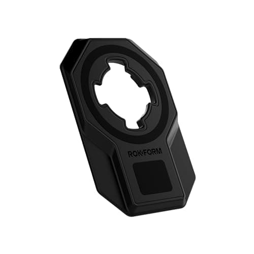 Rokform Universal Adapter, Twist Lock and Mag Safe Compatible, Mounts to Almost Any Smartphone, Phone Case, Tablet, or Flat Surface with 3M VHB Adhesive (Black)
