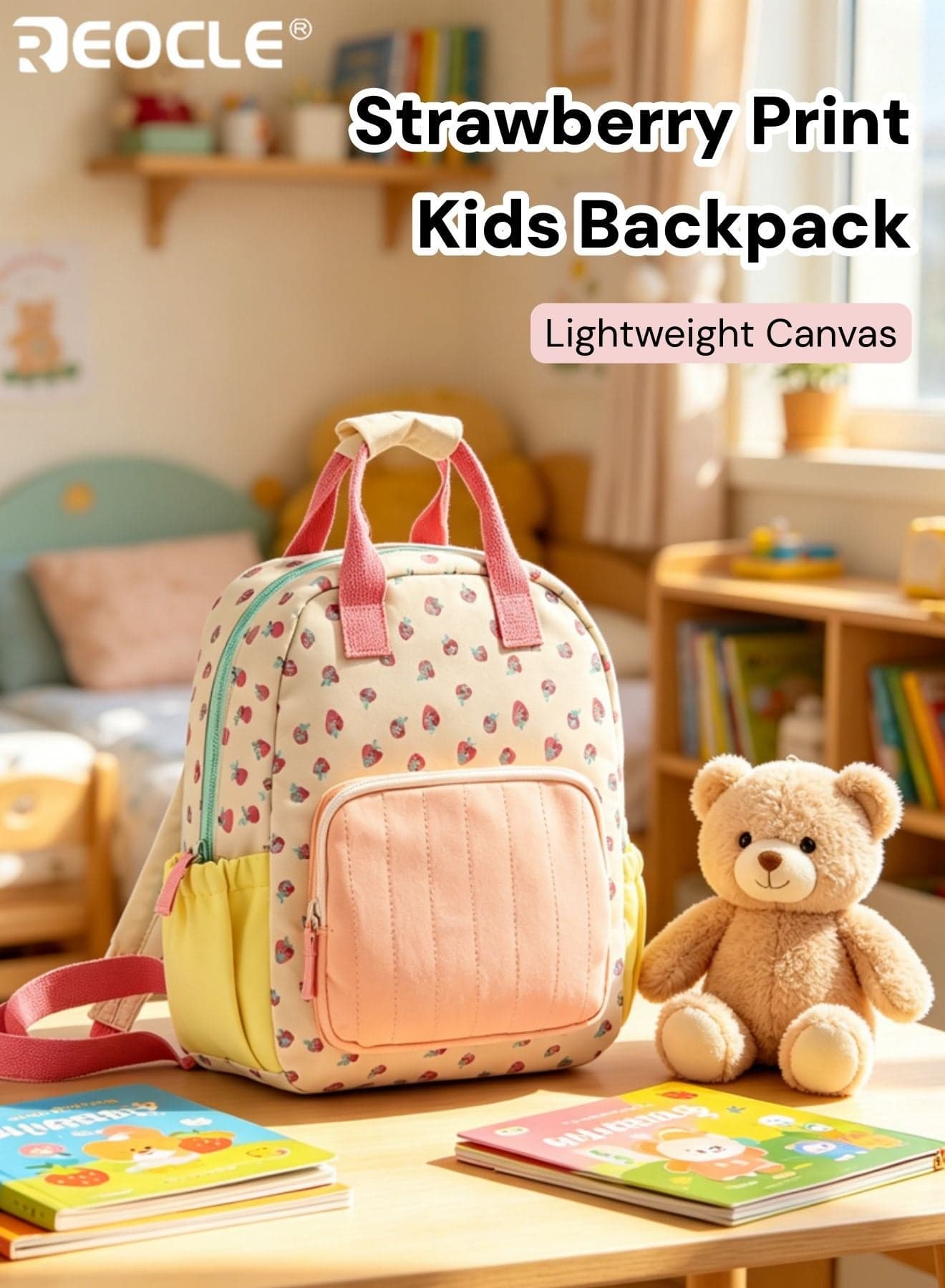Girl's Backpack with Cartoon Design and Breathable Comfort Mini Daypack for School Weekend Travel