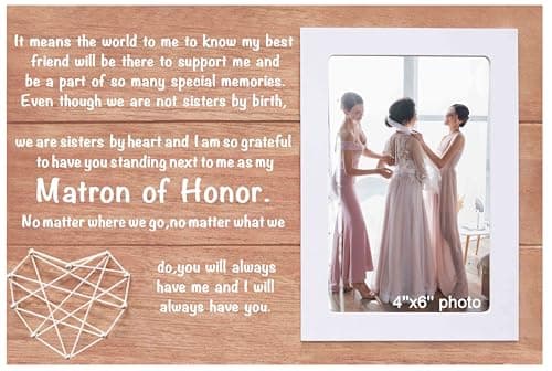 Not Sisters By Birth,Bridesmaid Picture Frame Gift from Bride,Bachelorette Party Gift for Maid of Honor -Bridal shower Wedding Gifts for Best Friends Sisters Soul Mate Besties Women