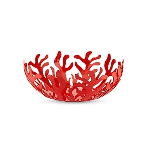 Alessi ESI01/29 R Mediterraneo Fruit Holder in Stainless Steel Colored with Epoxy Resin, Red