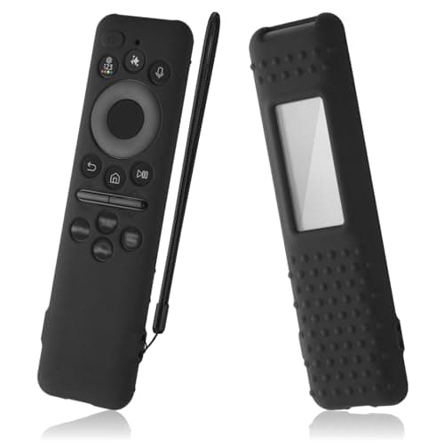 AKSHFETH Silicone Cover for Samsung BN59-01480A Solar Remote Control 2025, Compatible with TM2560E TM2360E BN59-01432A BN59-01455A Remote Protective Case Cover (Black)
