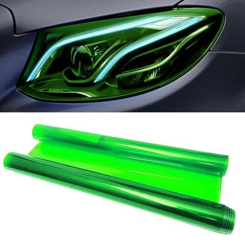 MLAHUIER Car Taillight Headlight Fog Light Light SelfAdhesive Tint Film 1248 Inches Vinyl Protector Color Shiny Sticker Film Auto Modification Cover for Cars Trucks SUVsGreen