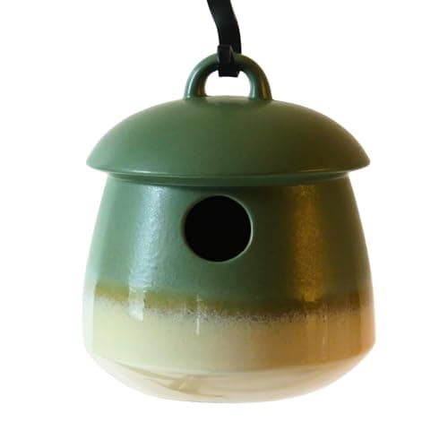 Byer of Maine Return Bird Home, Hanging Bird House, Soft Green, 7 D x 7 H inches