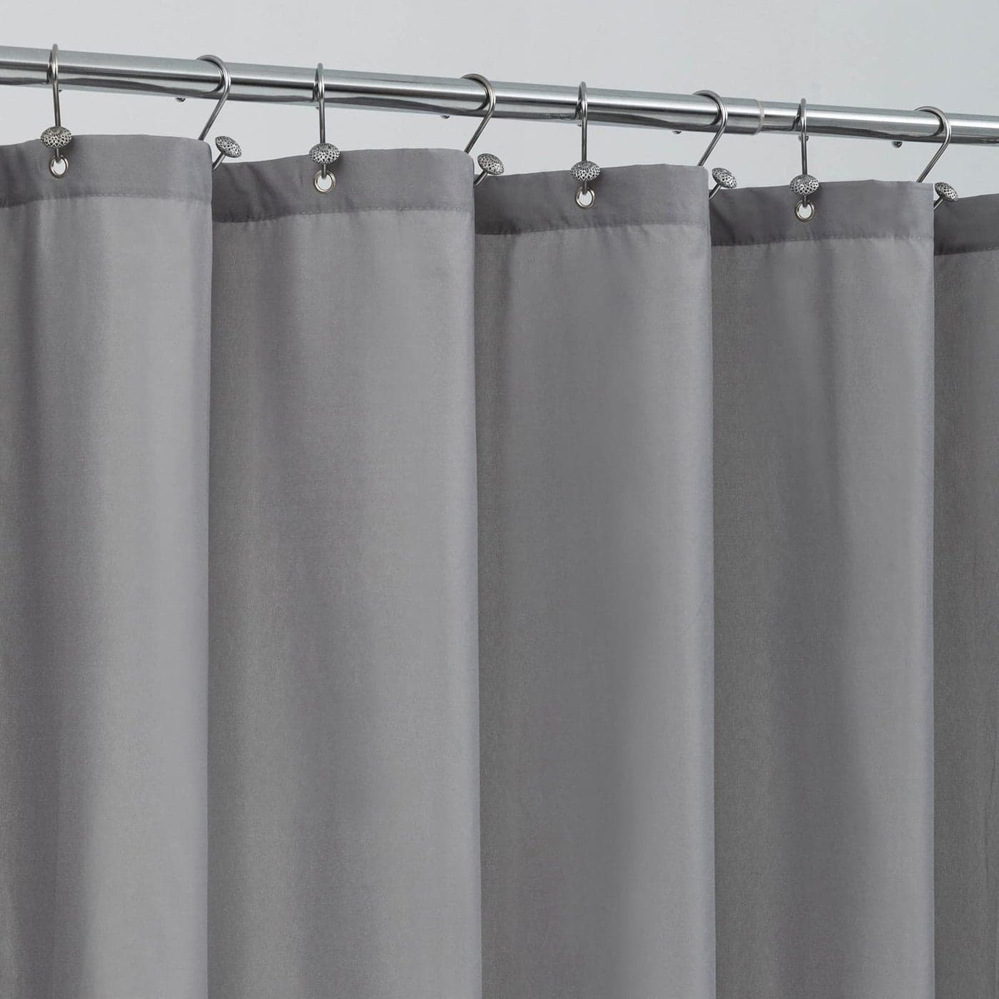 ALYVIA SPRING Stall Fabric Shower Curtain Liner Waterproof 48 x 72 Soft Lightweight Stall Size Shower Curtain with Magnets Machine Washable 48x72 Grey