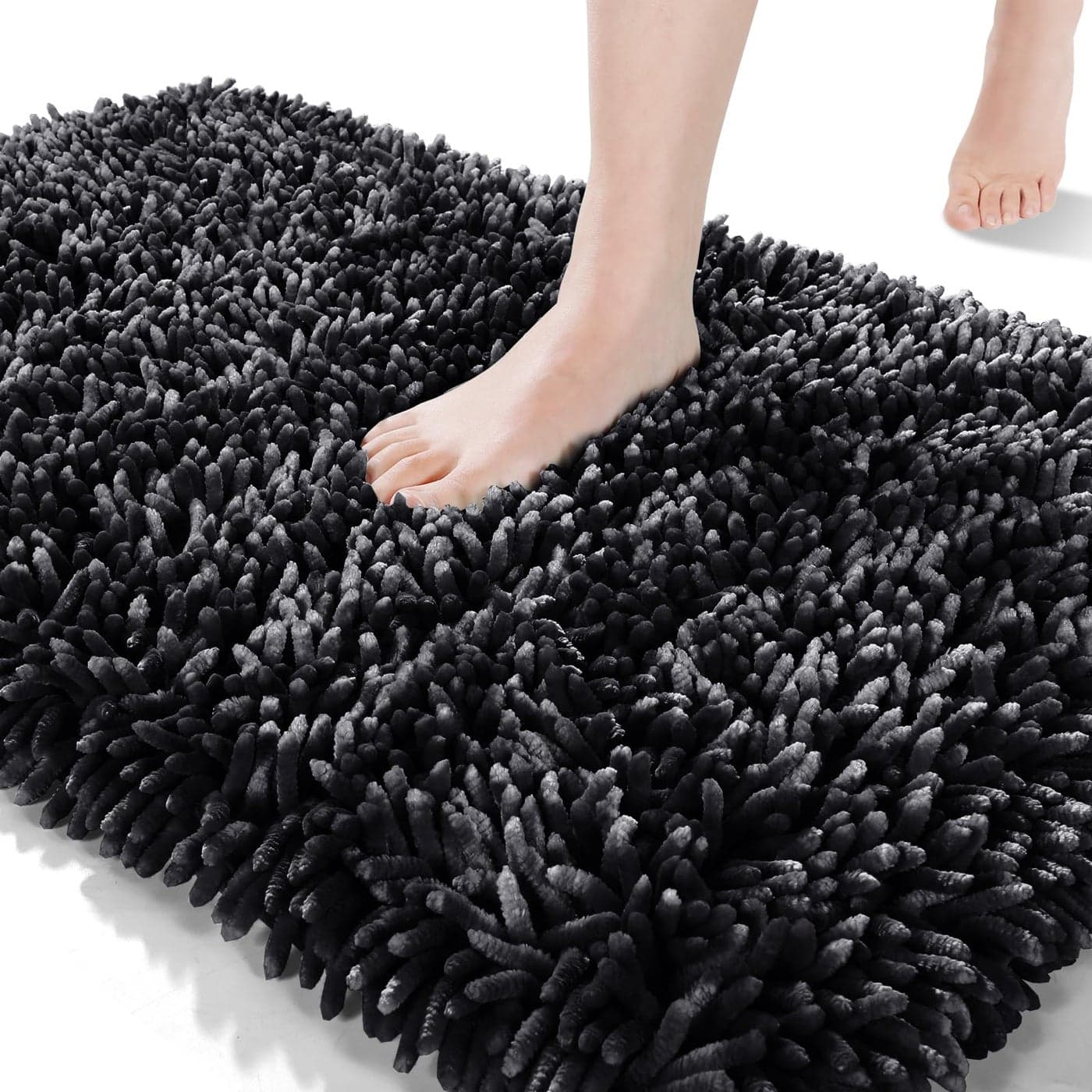 Yimobra Bathroom Runner Rug 70 x 24 Long Bathroom Rugs Large Bath Mat Soft Super Absorbent and Thick NonSlip Machine Washable Carpets for Home Nursery Bed and Living Room Black