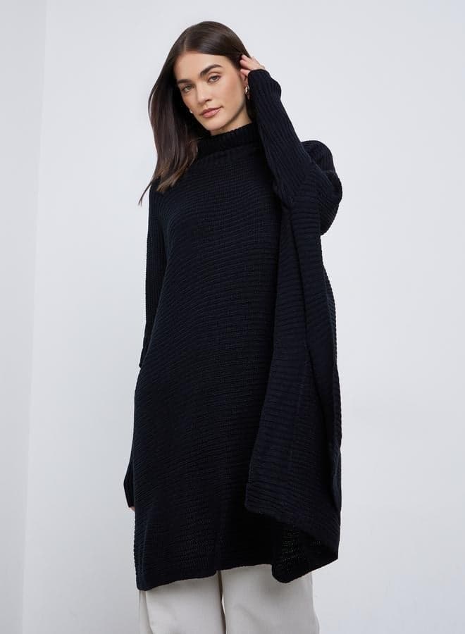 Styli Oversized Longline Chunky Knit Sweater — S