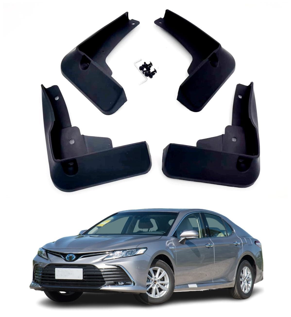 WGGDRAQQ 4pcs Mud Flaps Splash Guards Fits Toyota Camry 2018-2023 Front Rear Auto Car Accessories