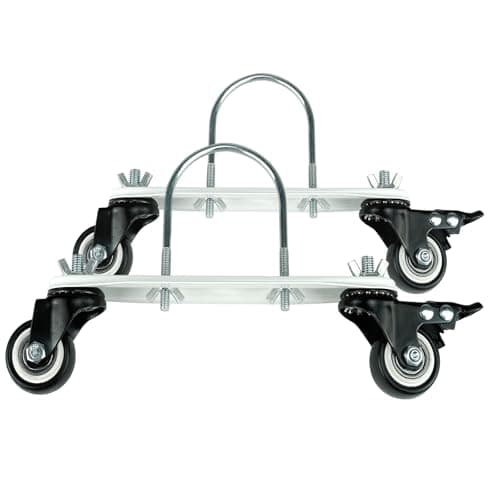 Mobile Pulley Holder for Oil Filled Radiator 360° Swivel Electric Heater Frame Base with Wheels and Brake Easy to Install