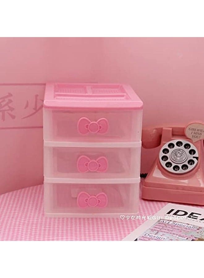 Kawaii Makeup Organizer Kawaii Desk Organizer Kawaii Room Accessories Kawaii Desk Decor Kawaii Room Decor Kawaii Stuff for Room Organizer (2 3 4Layers)(3 Layers)
