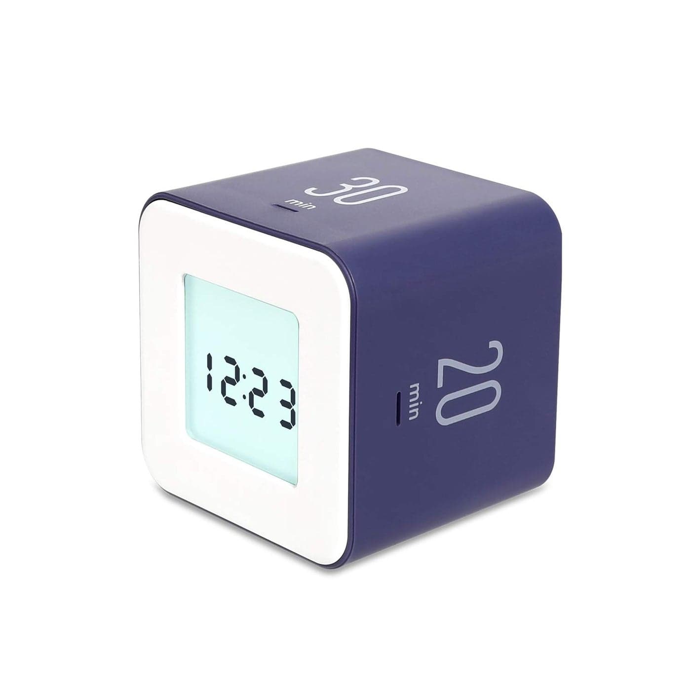 mooas Multi Cube TimerRotating Flip Clock Timer Violet Simple Operation Digital Clock ADHD Block Time Timers Management for Kids Desk Kitchen Study Classroom Cube 5102030 min Setting