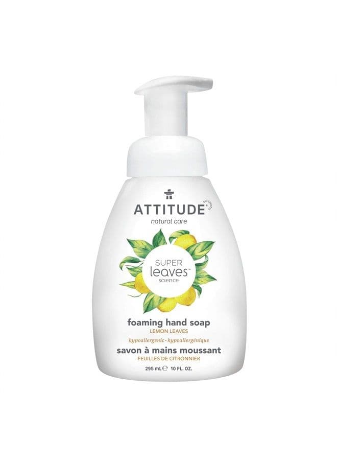 Foaming Hand Soap, Plant and Mineral-Based Ingredients, Vegan and Cruelty-free Personal Care Products, Lemon Leaves, 10 Fl Oz