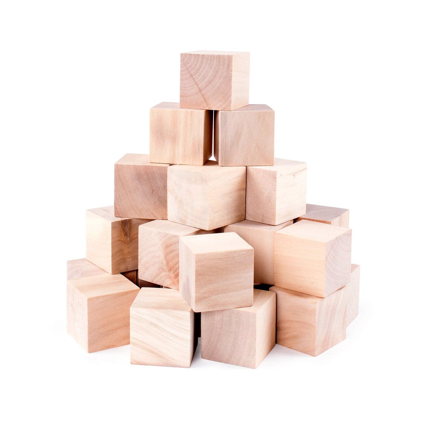 Super Z Outlet 15 Inch Unfinished Wood Blocks Cubes for Arts Crafts DIY Projects 24 Pieces