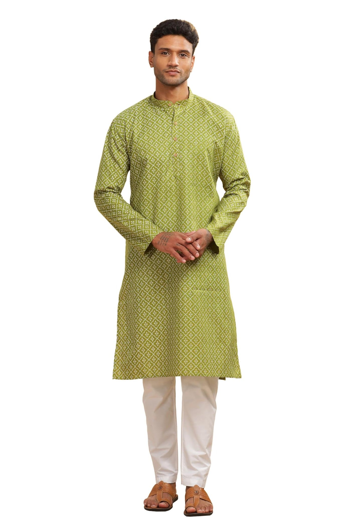 BE ACTIVE Cotton | Traditional and Elegant Look | Indian Kurta for Men | Full Sleeve Kurta C-RF0061 KR 3 XL