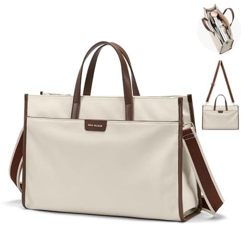 GOLF QUALITY Laptop Tote Bag for Women 15.6" Laptop Messenger Shoulder Bags for Women Business Office Work Bag Briefcase, Apricot