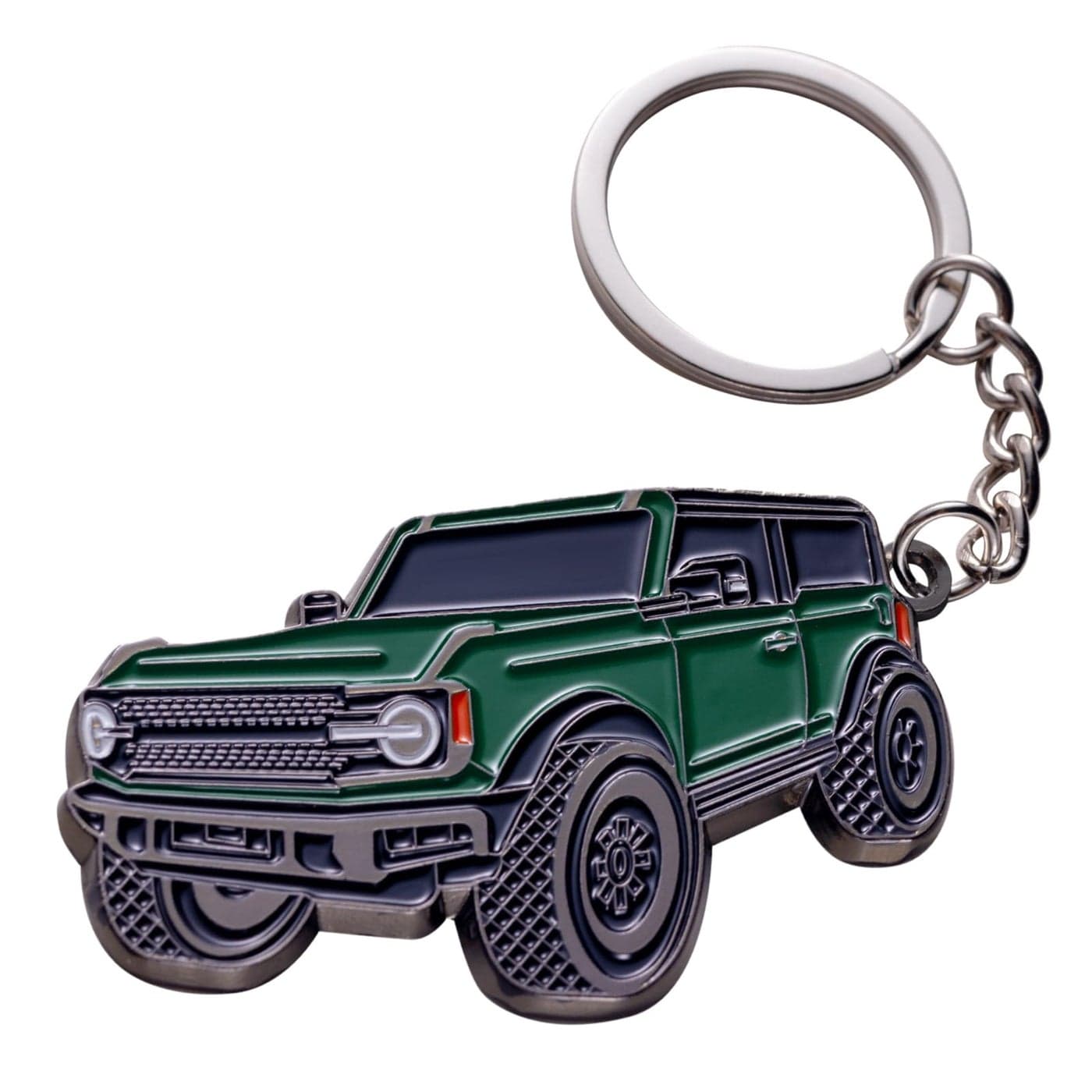 SINLAKUA Bronco Keychain 4 door key chain Fob Cover Cool Mods Key Chain Sport Accessories compatible with Ford Bronco 2021 2022 2023Green