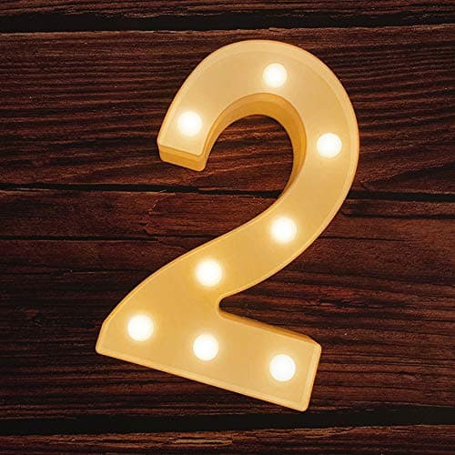 MUMUXI 5W LED Marquee Number Lights, Warm White