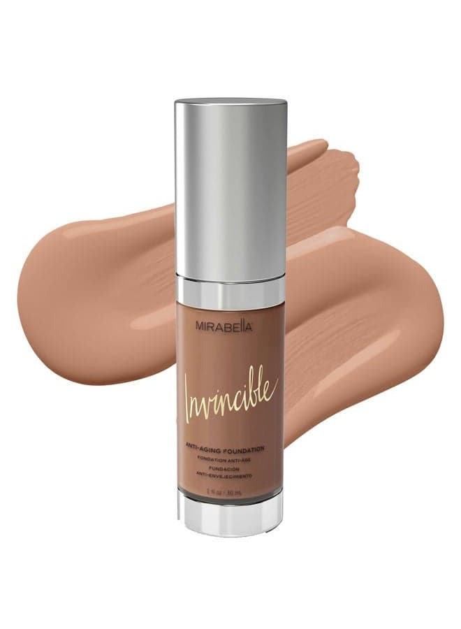 Invincible For All HD Liquid Foundation - Anti-Aging Full Coverage Liquid Face Makeup - Moisturizing, Hydrating & Lightweight Foundation for All Skin Types (Mocha VI, Original Packaging)