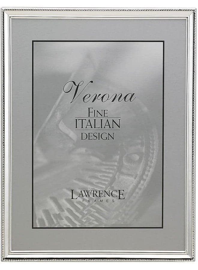 Lawrence Frames 11657 Polished Silver Plate 5x7 Picture Frame - Bead Border Design