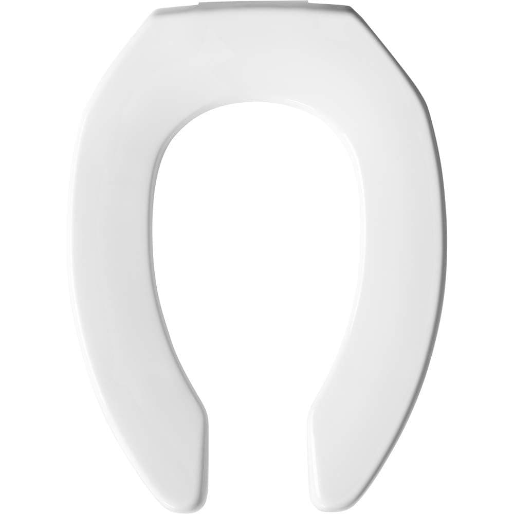BEMIS 2L2155T 000 MedicAid 2 Lift Raised Open Front Plastic Toilet Seat ELONGATED Long Lasting Solid Plastic White