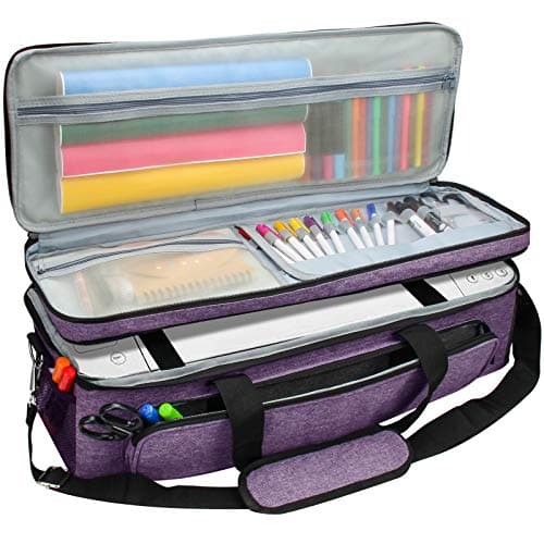 Luxiv Double-Layer Carrying Case for Cricut Explore/Air/Maker - Portable 2 Layer Bag for Cricut Cut Machines