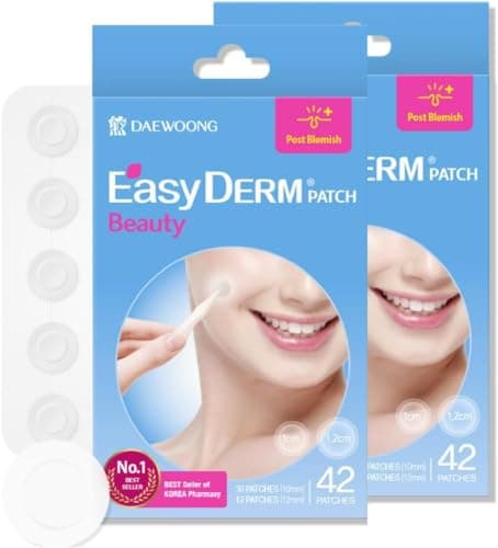 EasyDerm Beauty Patch84 Counts 100 Hydrocolloid Pimple Patch for Zit Spot Care Kbeauty Daewoong Pharmaceutical Korean Acne Patches Clear Skin Season Summer Travel Essentials