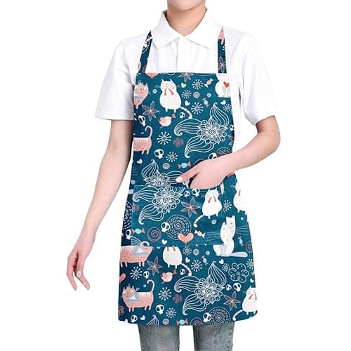 Ultimate Trends Digital Printed Kids Patterns Kitchen Aprons With Long Life Fabrics (1, Blue)