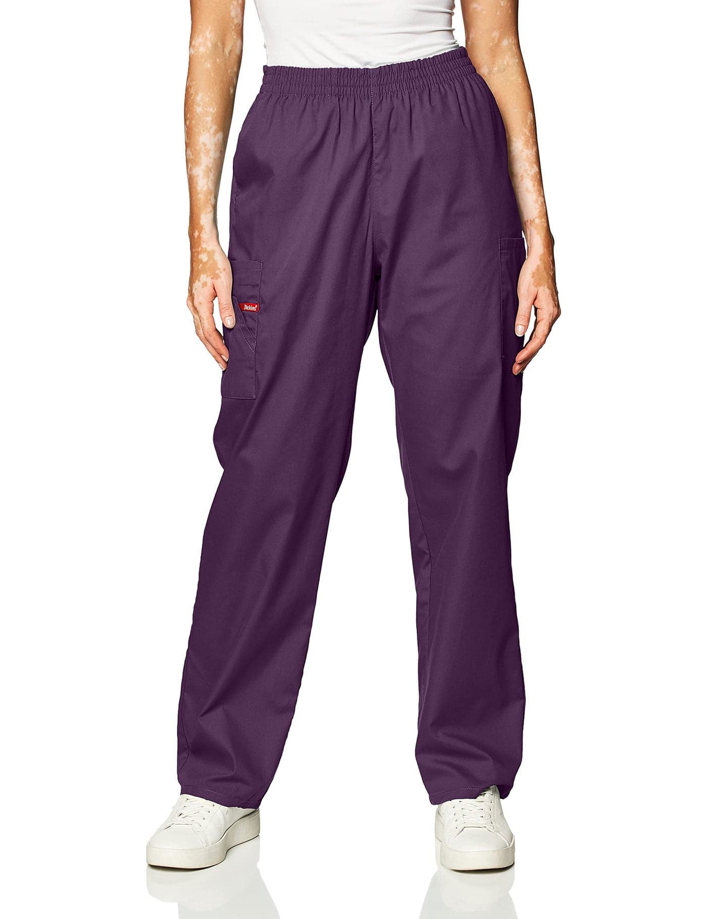 Dickies Women's EDS Signature Natural Rise Pull-On Pant, Eggplant, XX-Small Petite