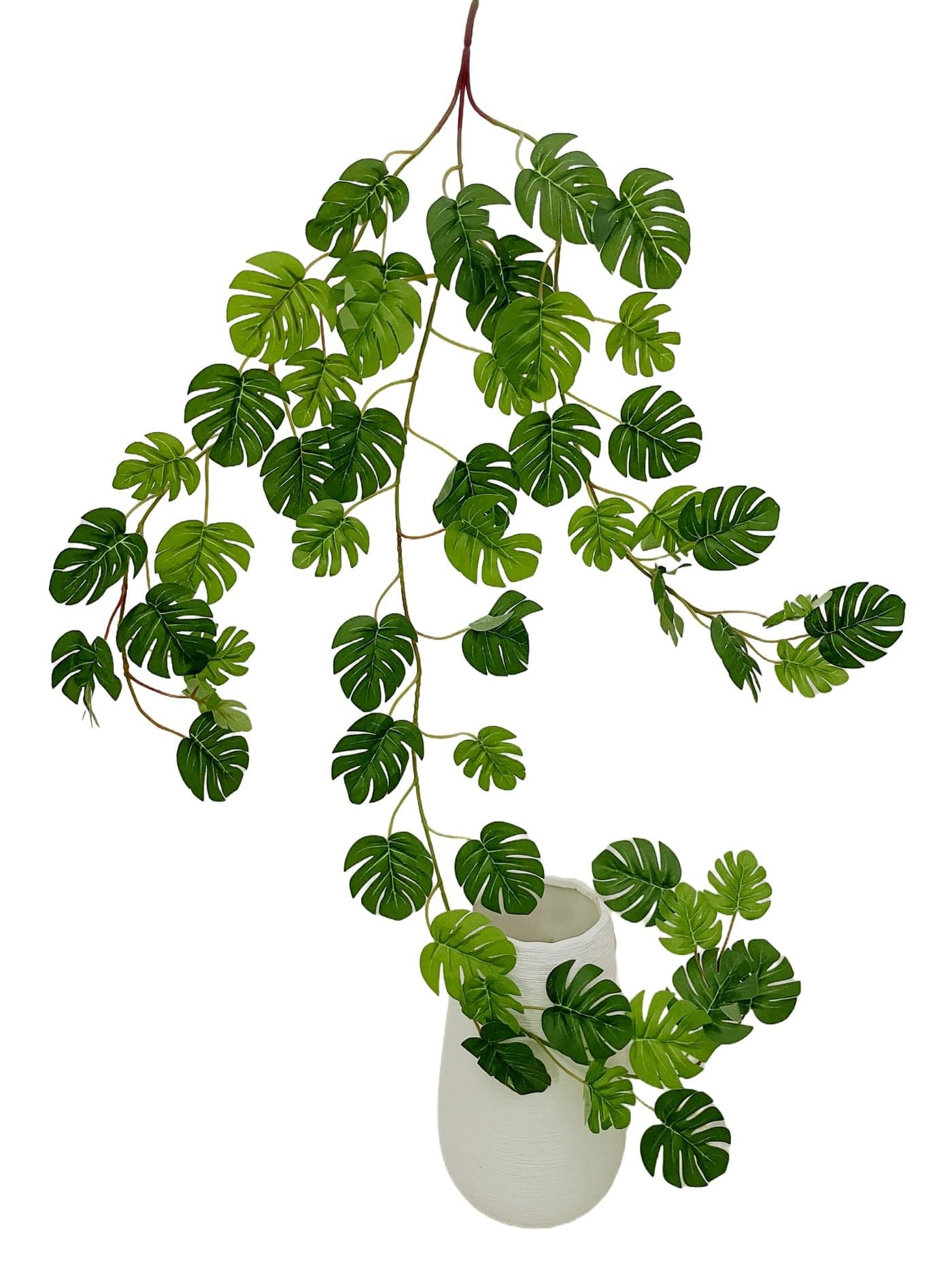 Artificial Rattan Artificial Small Monstera Leaves Artificial Wall Hanging Vine Leaf Garland Plants Simulation Rattan Decoration Home Decor Accessories for Wedding Home 55 Leaves