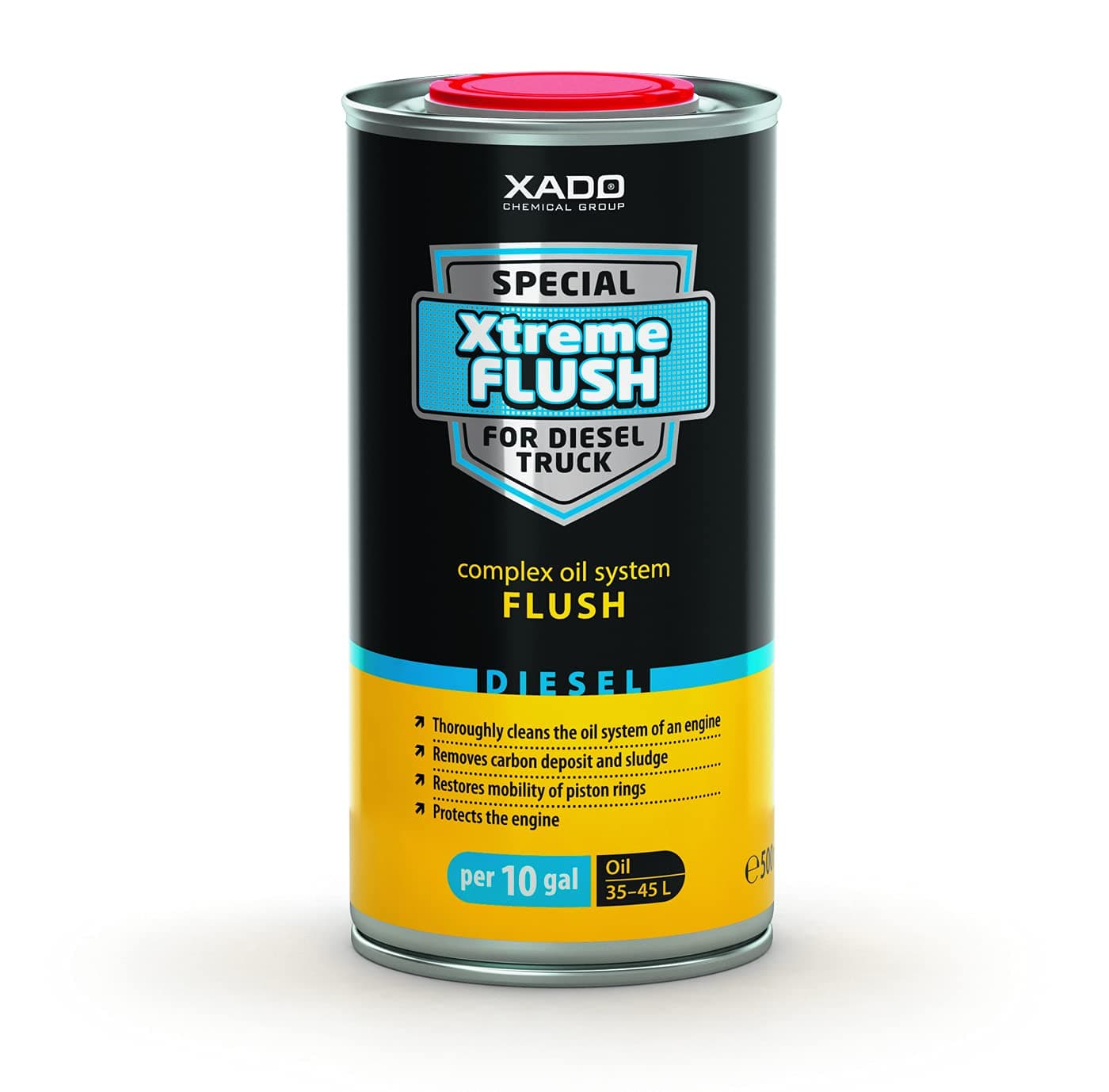 XADO Special Xtreme Engine Cleaner Oil Additive Motor Flush for Car Engine Carbon Cleaner Gunk Degreaser and Sludge Remover Semi Truck Diesel Engine Oil System Treatment Can 500ml