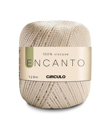 CIRCULO Encanto Yarn 100 Viscose Luxury Shine Light Worsted Weight Yarn 140 yds 352 oz Color 7650 Almond