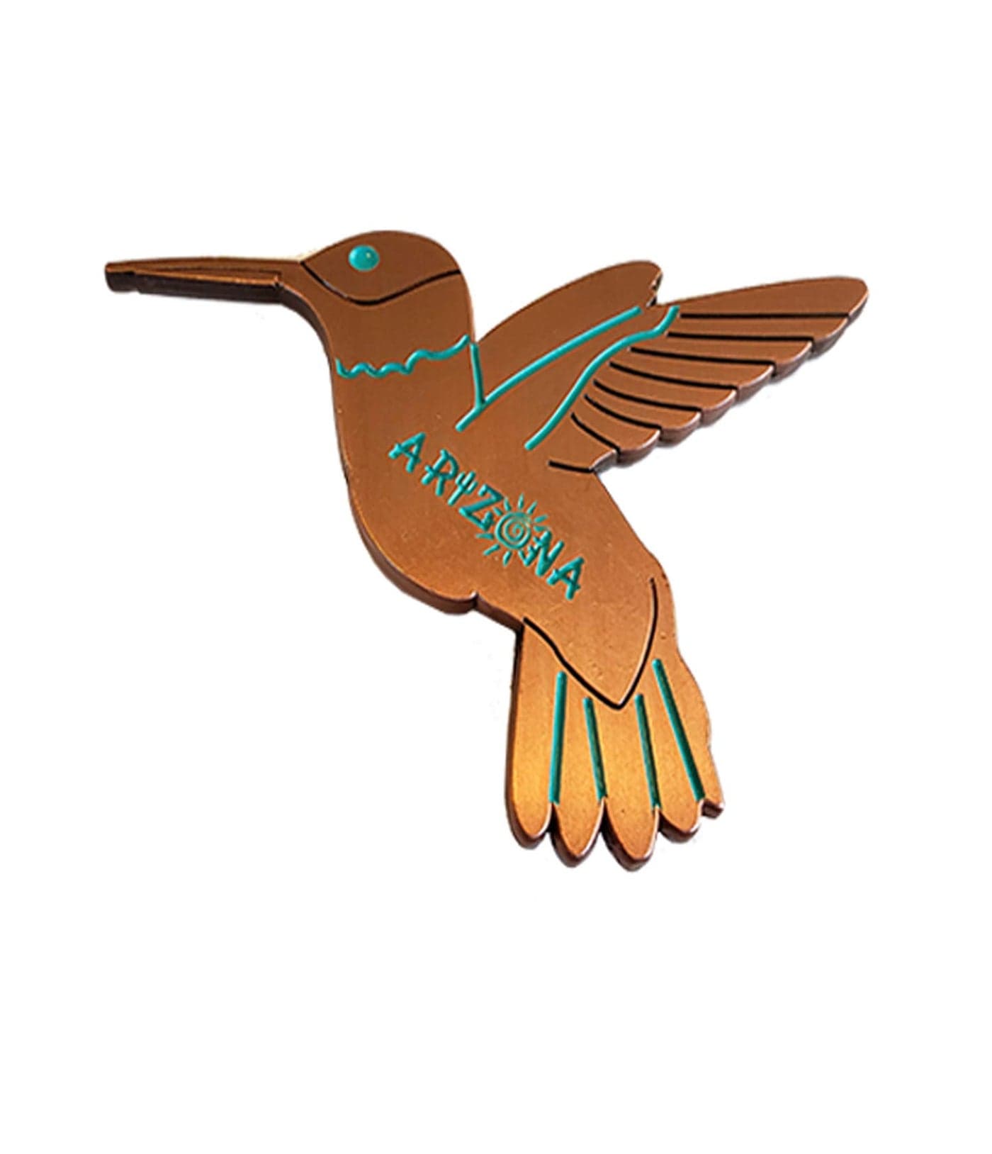 Hummingbird Magnet Bronze Decorative Metal Refrigerator Rustic Magnet Southwest Gift Idea Arizona Souvenir