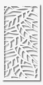 VIMA Leaf Veins Decorative Wall Art Panel 48 L x 24 W x 38 H White Color PVC Board Panel with Private Screen Fence Design for Home Renovation Wall Dcor