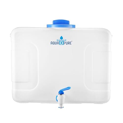 AQUA D PURE RO Purifier Reject and Waste Water Collecting Translucent Tank 18 Liters | Wall mountable and Food Grade HDPE Plastic Tank | Easy to Connect with All RO Water Purifier