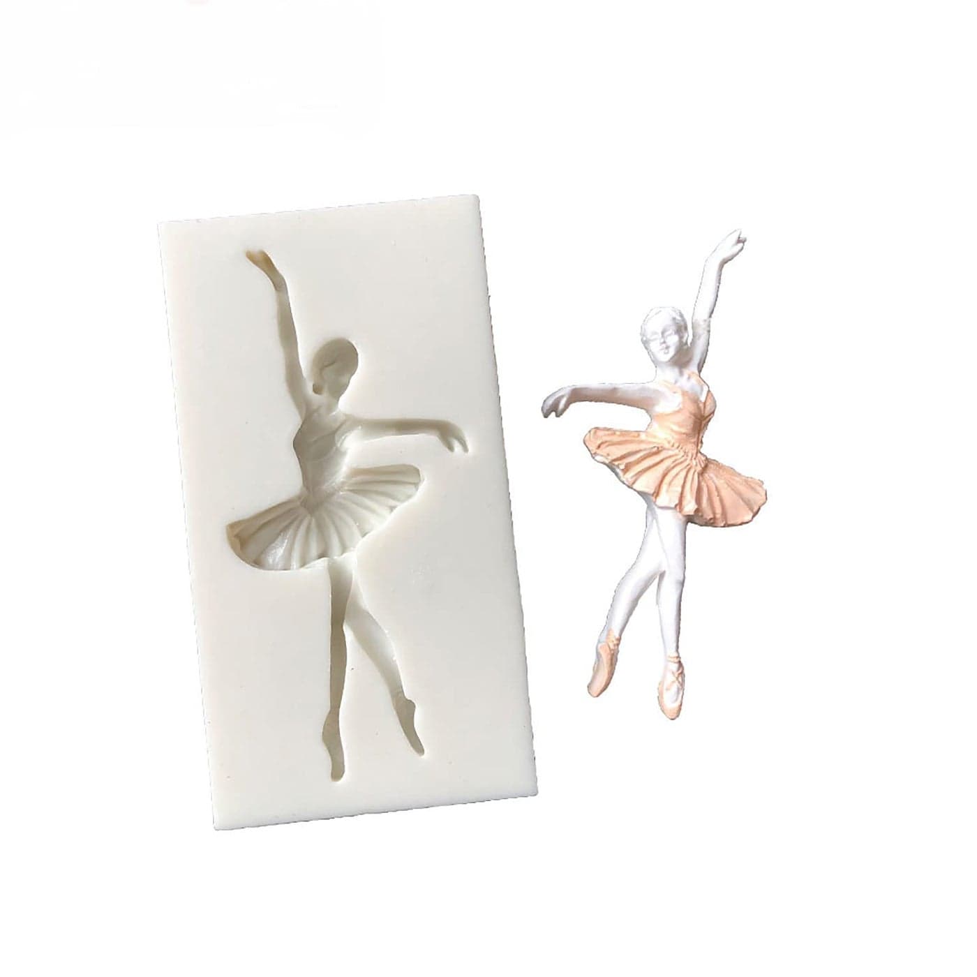 Ballet Girl Silicone Mold for Ballerina Dance Lovers DIY Fondant Candy Making Chocolate Molds Lollipop Desserts Ice Cube Gum Clay Soap Biscuit Plaster Resin Cupcake Topper Cake Decor Moulds