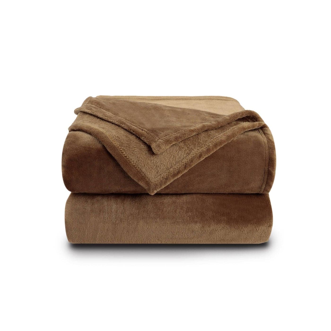 NANPIPER Fleece Blankets Super Soft Flannel Queen Size Blanket for Bed Luxury Cozy Microfiber Plush Fuzzy BlanketCoffee Brown