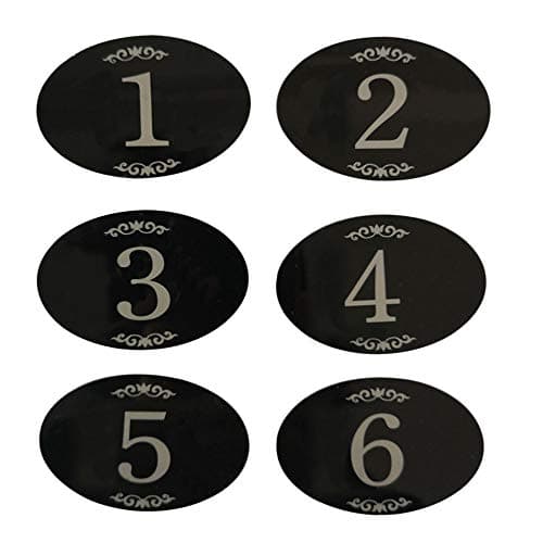 StayMax Locker Number Signs Door Sign with Self-Adhesive Tape Number Black (1-50)