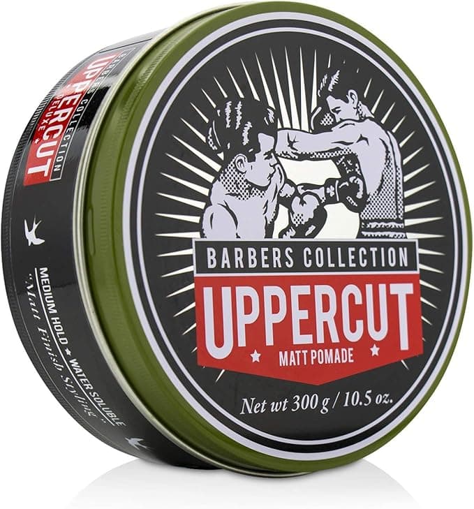 Uppercut Deluxe Matte Pomade Hair Styling Product For Men With A Medium Hold No Shine Water Based Matte Hair Styling Product Easy Wash Out No Residue 100g