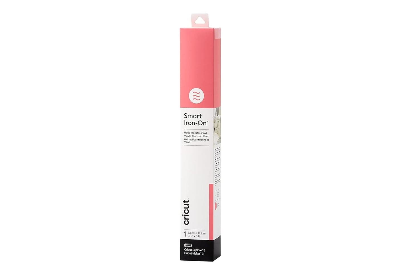 Cricut Smart Iron On Pink 09 m 3 ft Heat Transfer Vinyl Roll HTV for use with Cricut Explore 3 and Cricut Maker 3