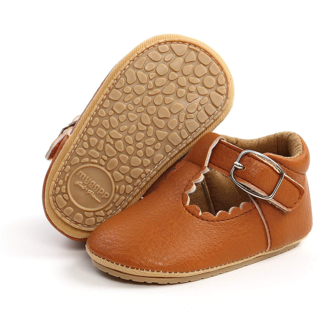 RVROVIC Baby Girl Moccasins Princess Sparkly Mary Jane Dresses Shoes Premium Lightweight Soft Sole Crib Shoes Toddler Shoes612 Months InfantA1Brown