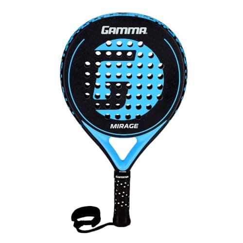 Gamma Mirage Padel Racket Round Shape for Forgiveness Maneuverability with Large Sweet Spot Soft Feel Enhanced Control Spin and Comfort for Skill Development