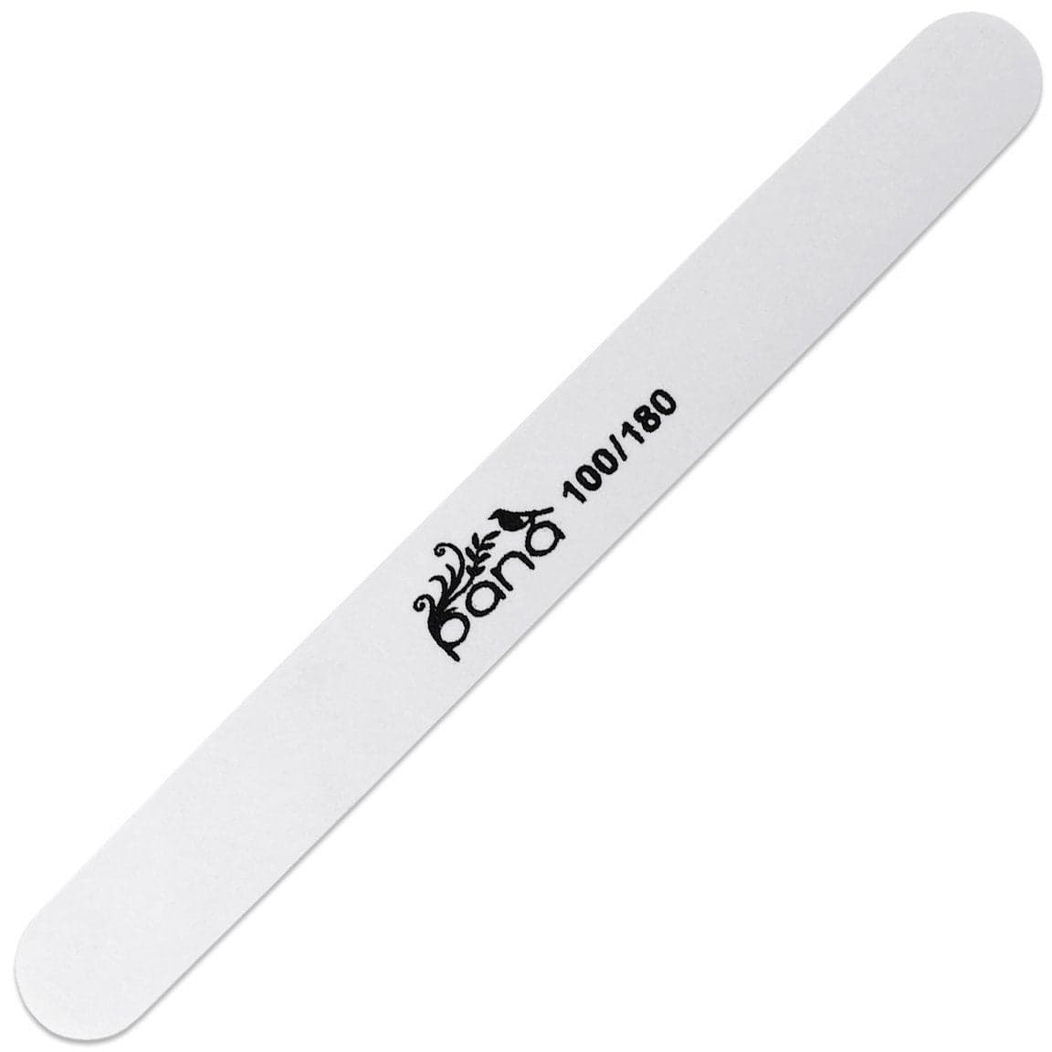 Pana Grit 100 x 180 Pack of 50 Pieces USA Professional White Round Emery Board Nail Files