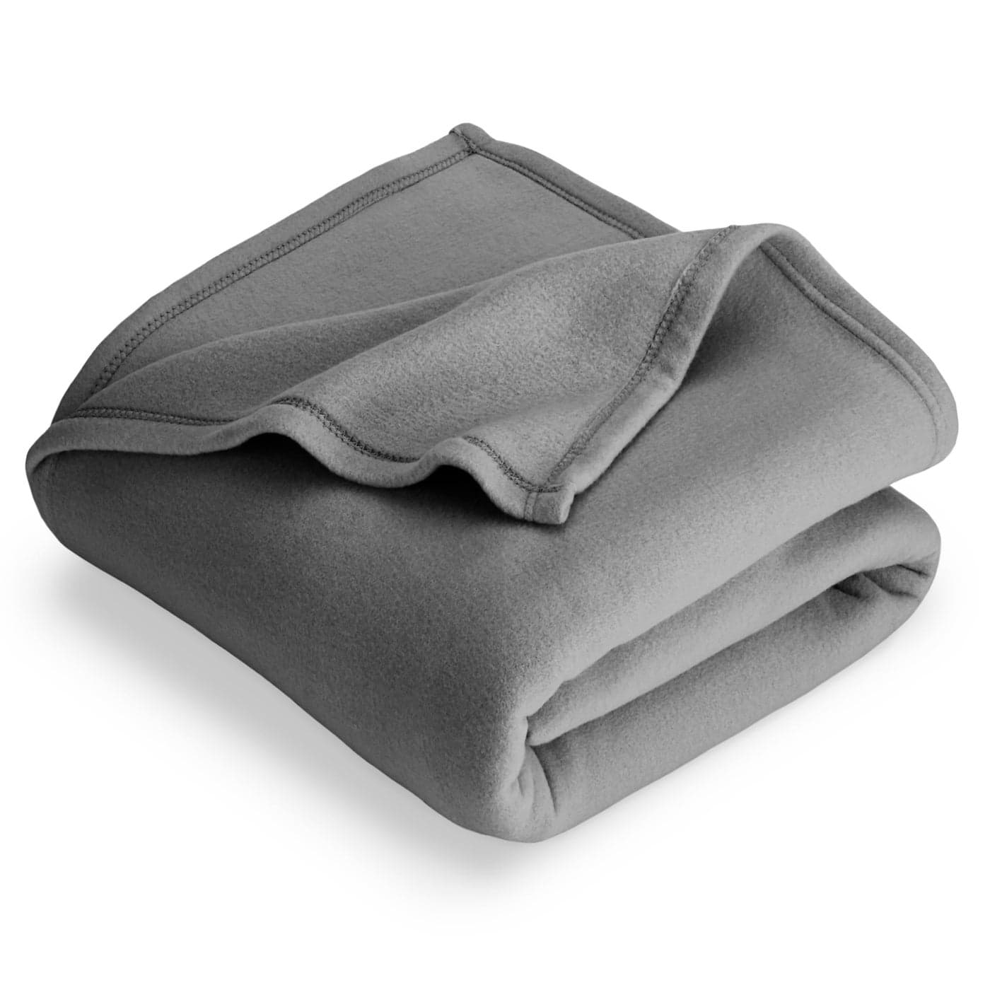 Bare Home Polar Fleece Blanket Throw Grey Warm Cozy Premium Fleece for Bed Sofa Camping Travel and Cold Nights Lightweight Blanket Throw Grey