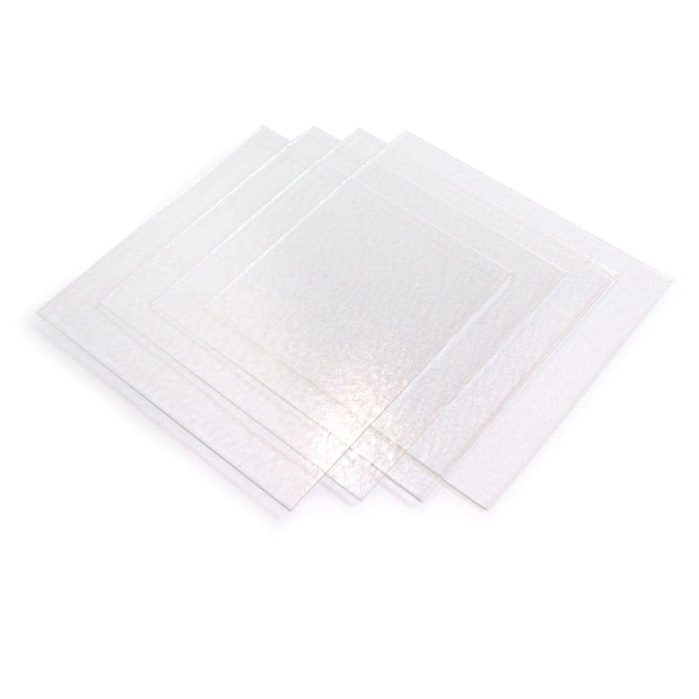 System 96 8inch Clear Glass Squares 4 Pack