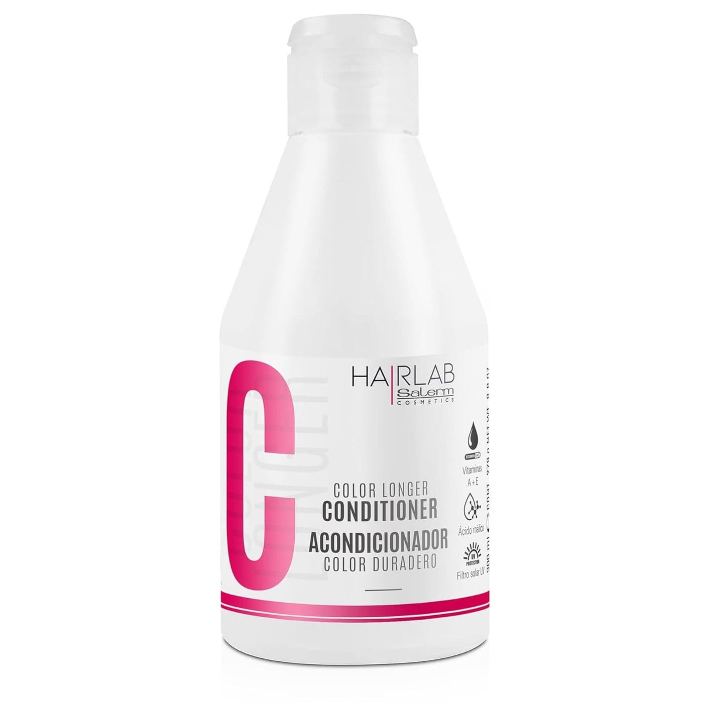 SALERM Dyed Hair Conditioner Color Longer Hair Lab 300 ml with Provitamin B5 and Vitamins A and E Seals and Maintains Color UV Protector Sulfate and ParabenFree