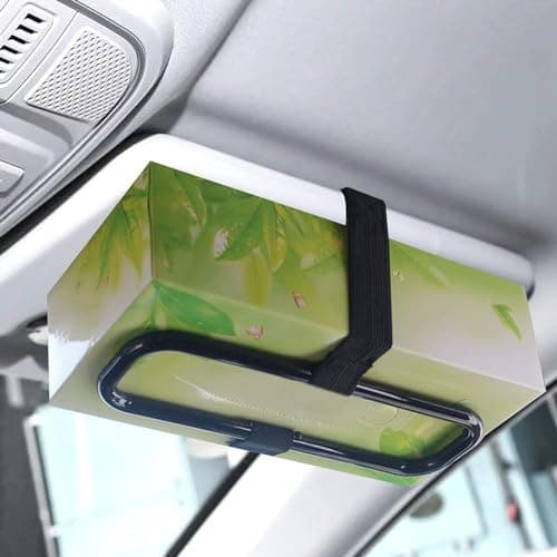 Robustt Car Tissue Box Holder - Pack of 1 | ABS Bracket with Velcro Straps | Adjustable and Flexible | Easy to Use | Suitable for Cars, SUVS and Trucks