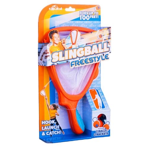 Djubi Slingball The Ultimate Game of Catch Long Distance Slingshot Scoop Ball Set Fun Indoor Outdoor Sports Toy Freestyle