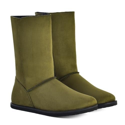 YOHO Slays Model 004 Uggs Boots for women | Plush fur lining | Incredibly soft against your skin | Stylish Casual Shoes|Comfortable Fit | Olive Green - UK 3