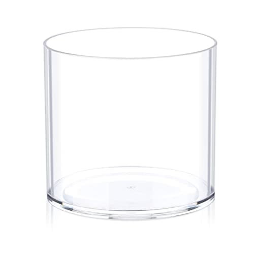 Flower Clear Plastic Vase Centerpiece for Home Wedding Party Clear Cylinder Wide Vase for Flowers Decorative Wide Mouth Vase for Decor Centerpieces 6 6 Opening Round Not Glass