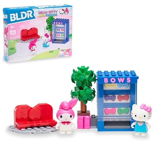 BLDR Hello Kitty and Friends Bow Vending Machine Building Set 0112 with Hello Kitty and My Melody Minifigures Gift for Kids and Sanrio Fans Ages 8